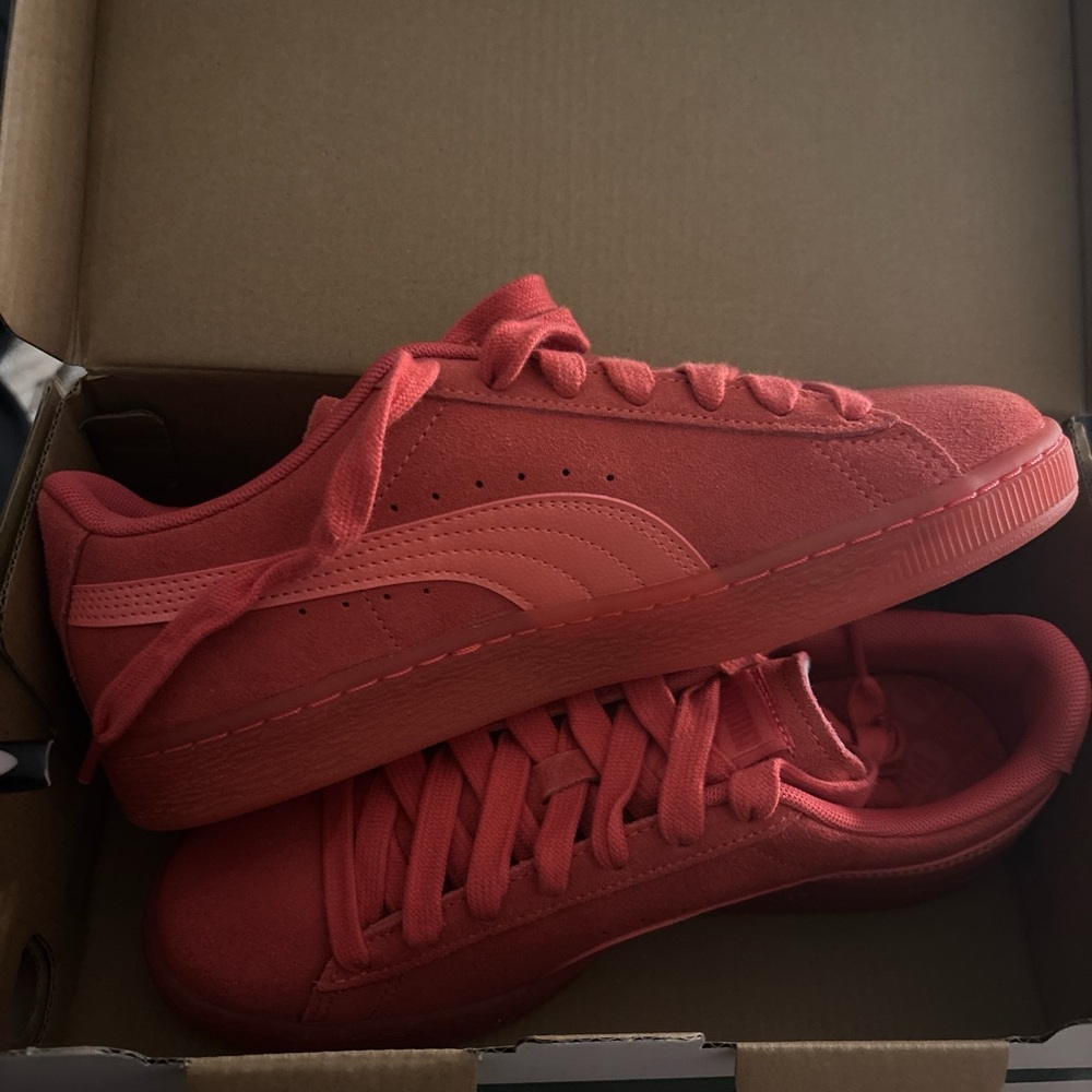 Puma Red Suede Sneakers